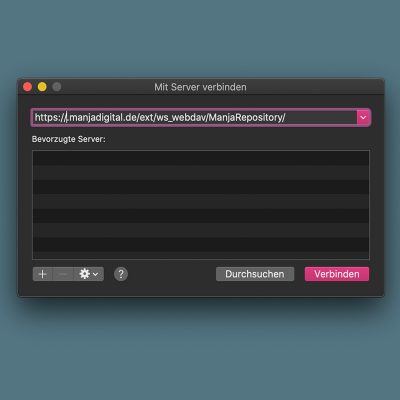 WebDAV verwenden: Mac OS WebDAV verwenden: Mac OS